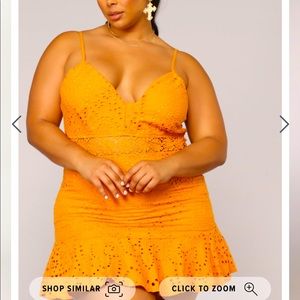 Plus size brand new yellow cotton dress